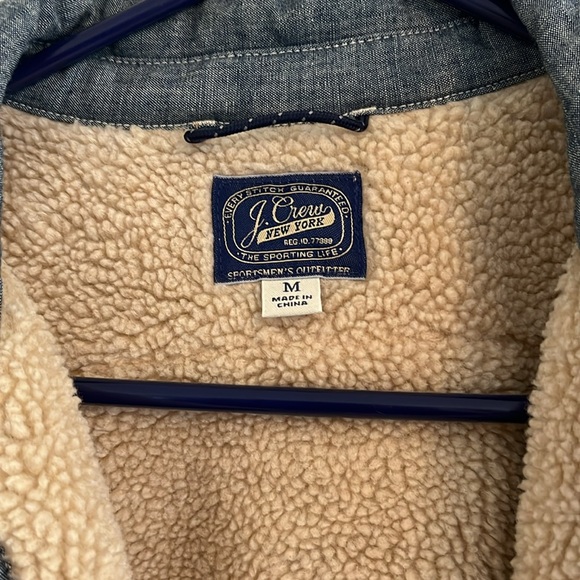 J Crew New York Medium Faux Denim jacket with soft inside - Picture 2 of 2